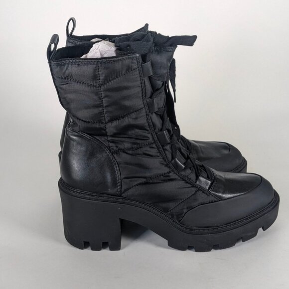 Steve Madden Pieper Lace-Up Lug Sole Chunky Heel Combat Boots Size 10M - NEW - Picture 3 of 7